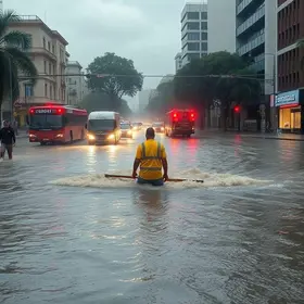 estado de atenção para alagamentos