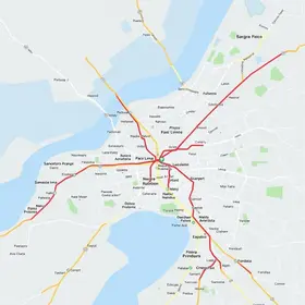 Faria Lima para Lapa de transporte público