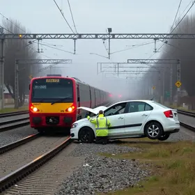 carro invade trilhos de trem em são paulo