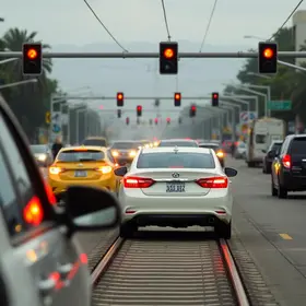 motorista em trilhos