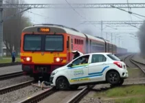carro invade trilho