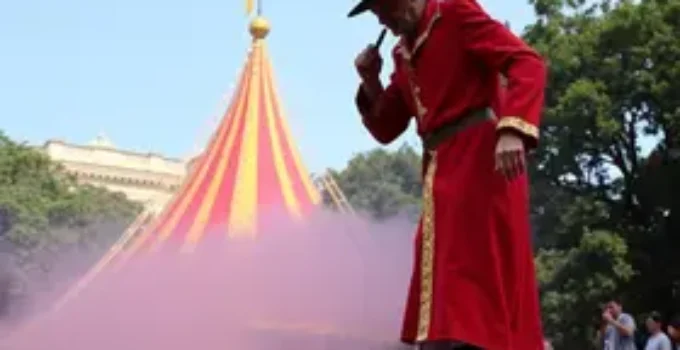 espetáculo de circo Casaco Vermelho